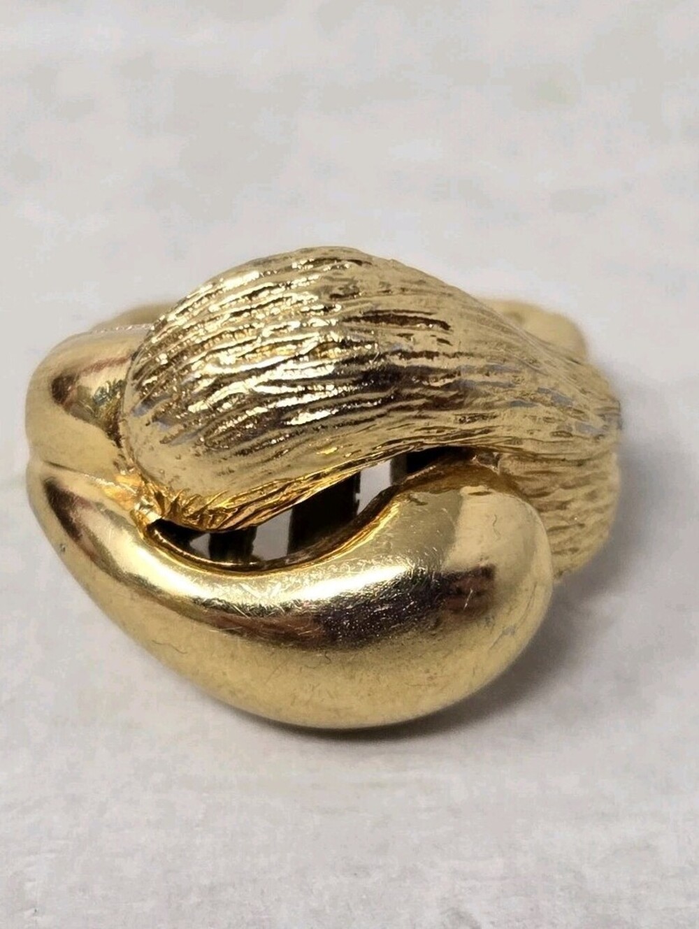 Vintage Vendome Ring Adjustable Gold Tone Knot Ring